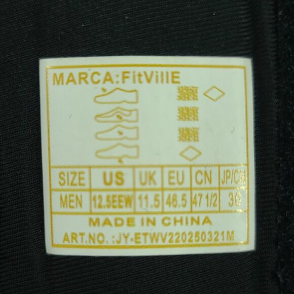 FitVille Mens SZ 12.5 EEW Black EasyTop Wings Diabetic Shoes Comfort Slip On NEW main image 4